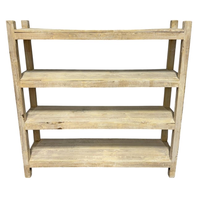 French Whitewashed Pine Bookcase For Sale - Image 4 of 16