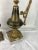 Metal Vintage Elegant Brass Mantel Pitchers / Ewers - a Pair For Sale - Image 7 of 12