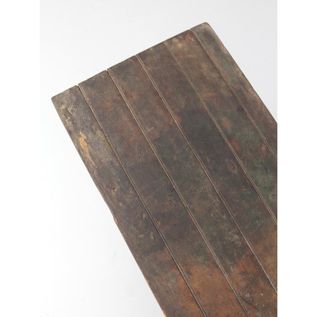 Antique Primitive Farmhouse Bench For Sale - Image 15 of 18
