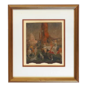 Mid-20th Century American Framed Painted Screen by Kenneth Steven MacIntire
