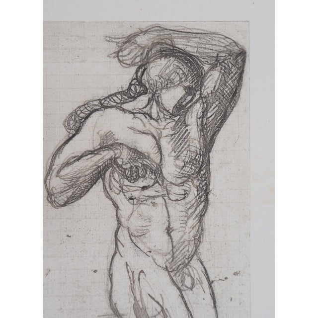 After Auguste Rodin, Naked Man, Engraving For Sale - Image 6 of 7