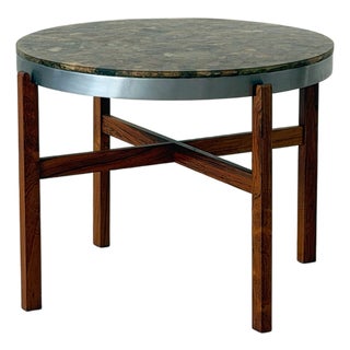 Mid-Century Resin and River Stone Side Table Attributed to Arvid Hærem For Sale