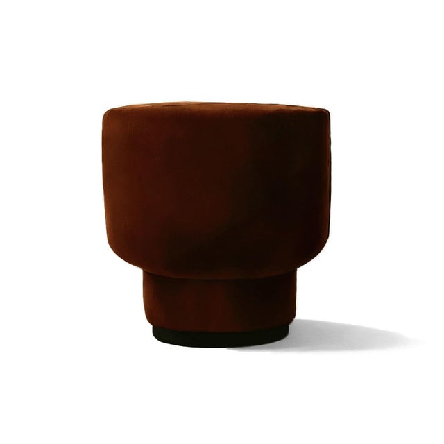 Contemporary Caos Accent Chair in Brown Velvet from Moanne For Sale - Image 3 of 4