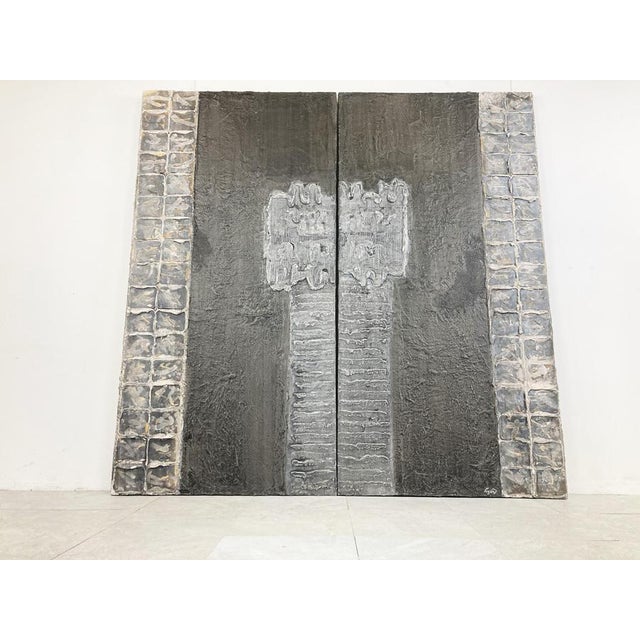 Wood Large Brutalist Wall Sculpture, 2000s For Sale - Image 7 of 11
