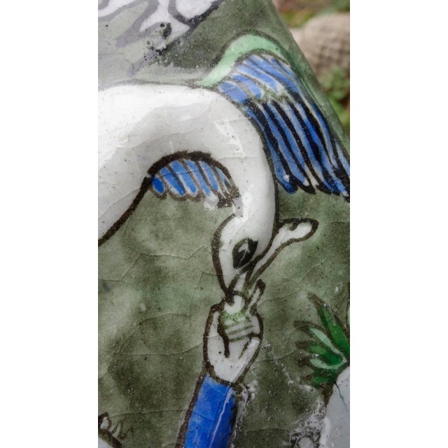 Antique Persian Qatar Pottery Tile For Sale - Image 9 of 15