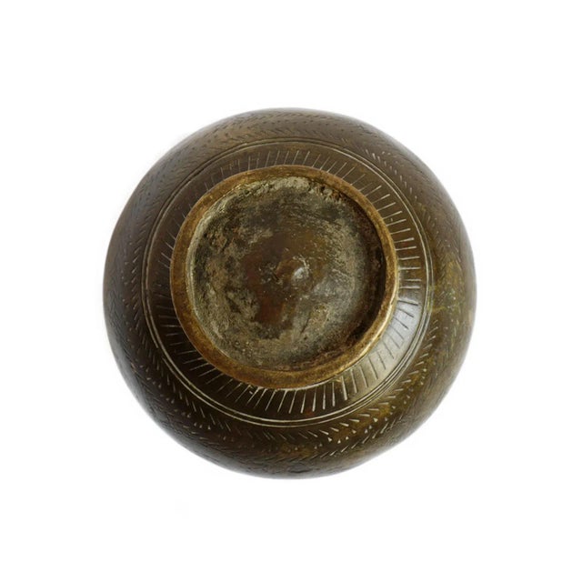 Asian Antique Vintage Bronze Nepal Ritual Vase For Sale - Image 3 of 4