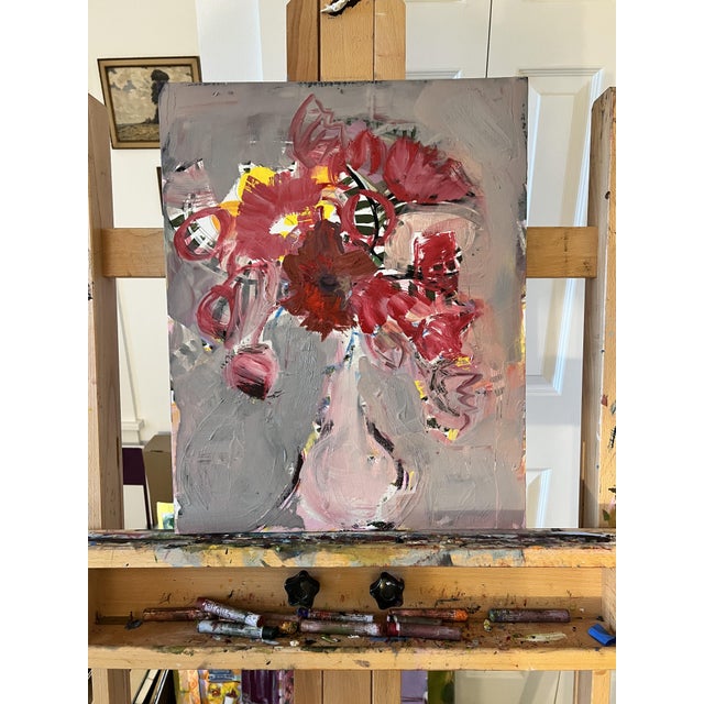An original painting in oil, with fresh, layered color, and gestural brushwork. Painted on a professional linen panel....