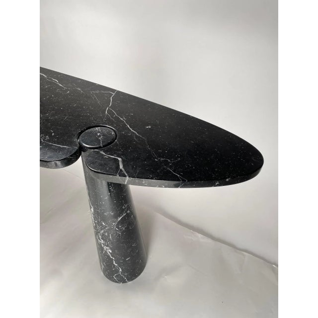 Vintage Italian Console Table in Black Marquina Marble by Angelo Mangiarotti, 1970s For Sale - Image 9 of 13