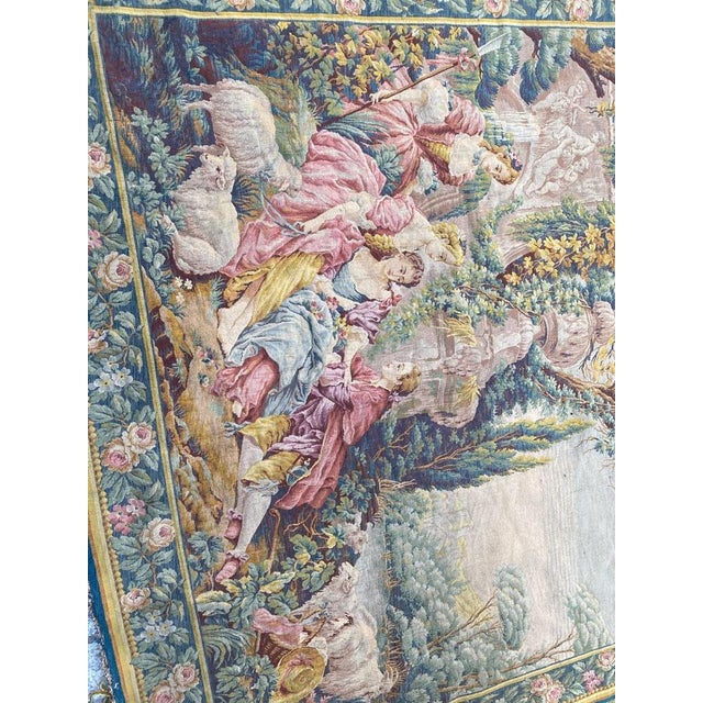Vintage Aubusson Tapestry, 1950s For Sale - Image 9 of 16