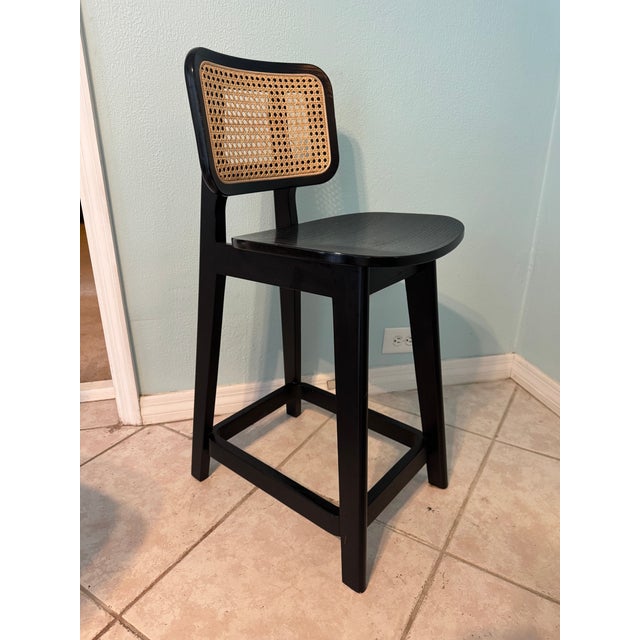 Cane Domino Counter Stool by Podium - Set of 5 For Sale - Image 12 of 18