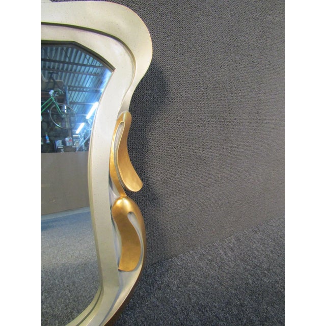Wood 1970s Vintage Modern Decorative Wooden Mirror For Sale - Image 7 of 8