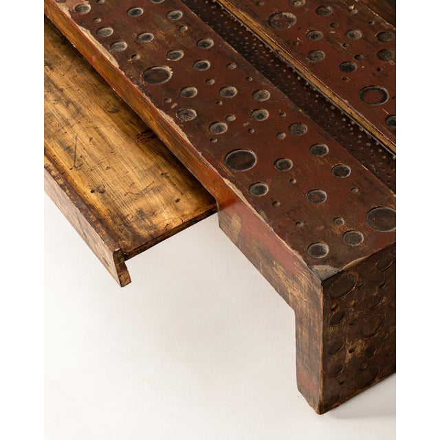 Chinoiserie Coffee Table with Two Drawers, Antique, India, 20th Century For Sale - Image 12 of 16