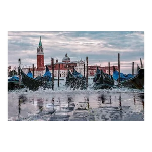 The Gondolas of Venice on Aluminum