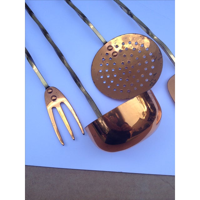 Brass & Copper Kitchen Utility Tools Set of 4 Chairish