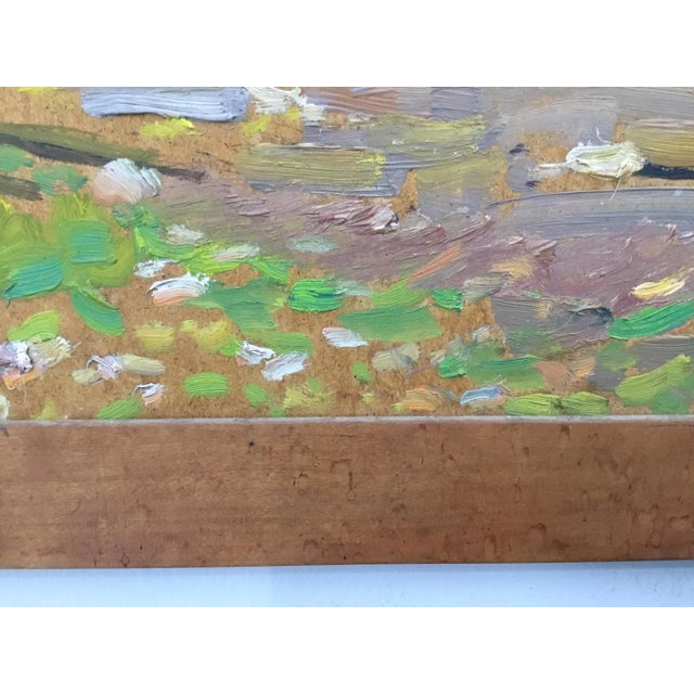 1998 “Moscow, Village Sokol“ Oil Painting on Board by Piotr Ivanovich Kostinski For Sale - Image 10 of 12