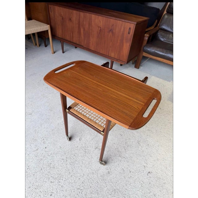 Mid-Century Modern Danish Serving Trolley by Johannes Andersen for Silkeborg, 1960s For Sale - Image 17 of 18