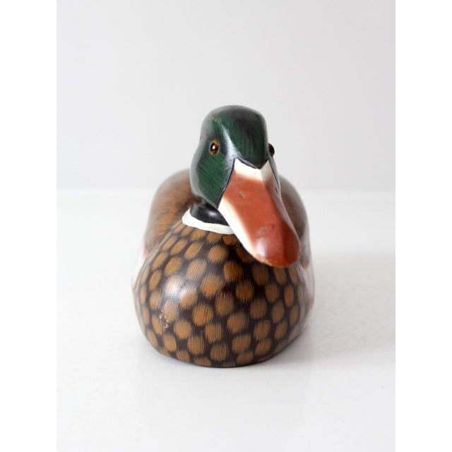 Vintage Hand Painted Wood Mallard Duck Decoy For Sale - Image 9 of 15