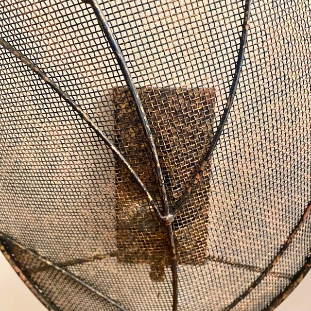 Curtis Jere Mid-Century Modern Pair of Wire Mesh Leaf Candle Wall Sconces For Sale In Sacramento - Image 6 of 12