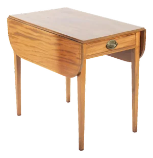 Antique Georgian English Pembroke Table With Satinwood Banded Border - Circa Early 19th or Late 18th Century
