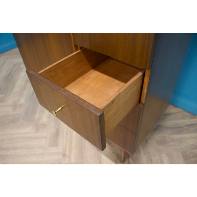 Wood Mid-Century Modern Walnut Compact Wardrobe from Uniflex, 1960s For Sale - Image 7 of 12