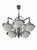 Art Deco Five-Light Chandelier in Chrome and Opaline Glass, 1930s, in Very Good conditions. Designed 1920 to 1949 European...