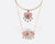 Pink Rhodochrosite Necklace With Emeralds & Diamonds on Large 14k Gold Paperclip Chain For Sale - Image 8 of 10