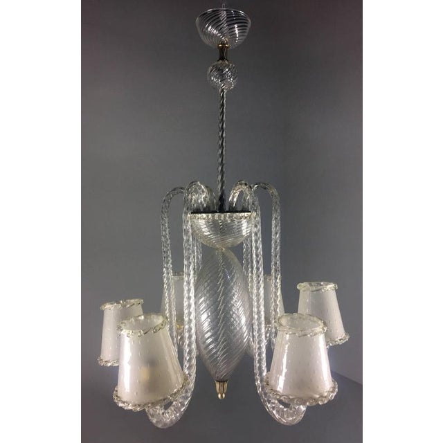 Brown Vintage Chandelier in Murano, 1940s For Sale - Image 8 of 18