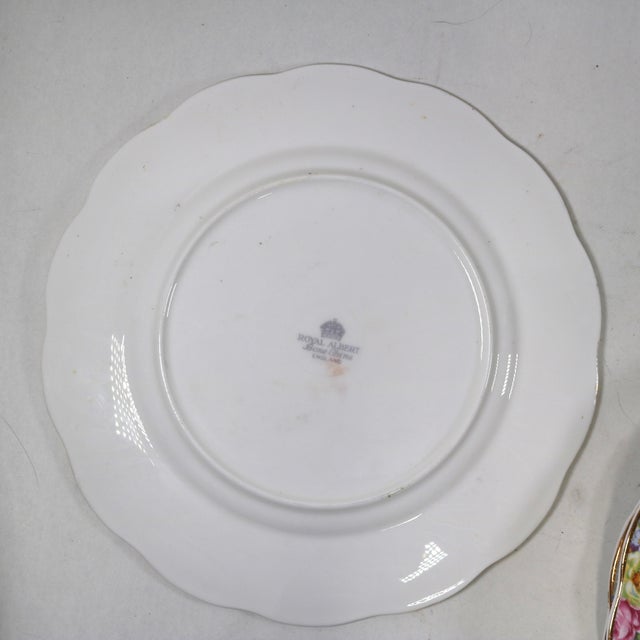 Pink 1950's Royal Albert "Rosetime" Chintz Dessert/Salad Plates - Set of 4 For Sale - Image 8 of 10