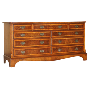 Georgian Style Sideboard or Chest of Drawers in Burr & Burl Walnut
