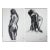 Mid 20th Century Charcoal Drawing Studies Female Nude Figures - a Pair For Sale