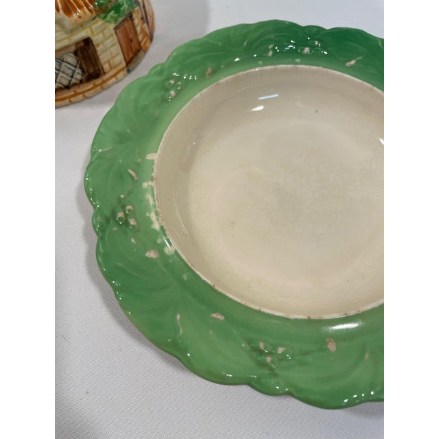 1930s English Beswick Ceramic Cottage Ware Butter or Cheese Dish For Sale - Image 12 of 17