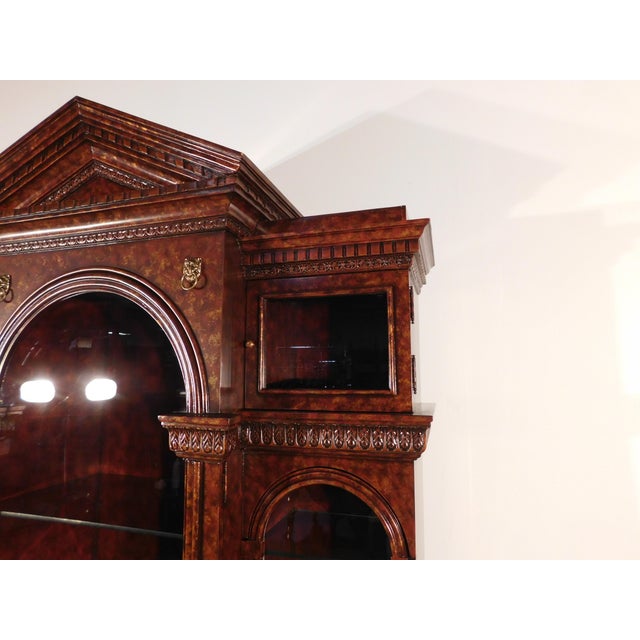 1990s Maitland Smith Biedermeier French Empire Tortoiseshell Breakfront Liquor Cabinet For Sale - Image 5 of 11