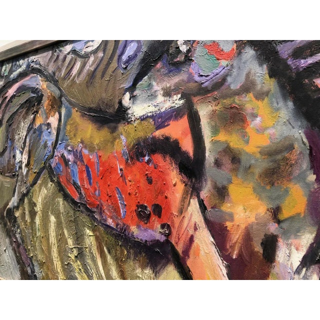 Wild Horse, Abstract, Figurative Oil on Linen, Rich Bold Colors, 2012 For Sale - Image 6 of 9