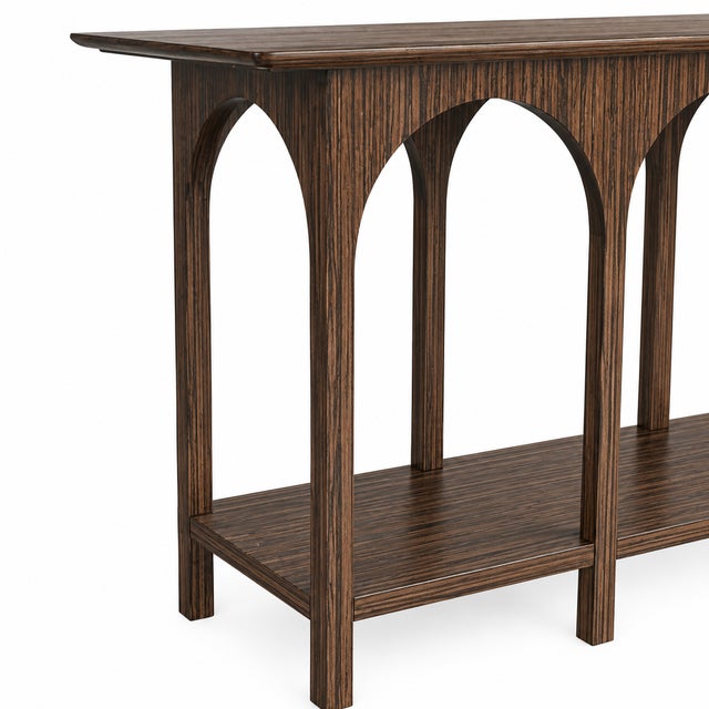 Modern mid century style console in the manner of Robsjohn Gibbings arch console. Console is in good condition and painted...