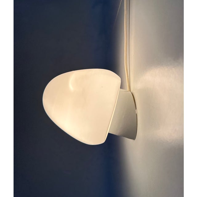 White Strawberry Porcelain & Opaline Glass Wall Lamp by Wilhelm Wagenfeld for Lidner, Germany, 1950s For Sale - Image 8 of 16