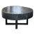 Wabi Sabi Round Coffee Table – Ebonized Black, Low Profile For Sale