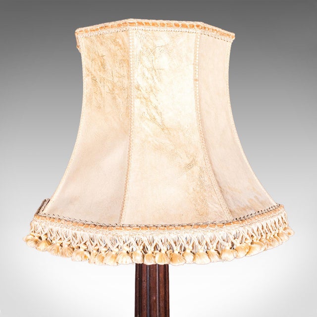 Wood Antique Standard Lamp, English, Floor Light, William IV Revival, Victorian, 1890 For Sale - Image 7 of 12