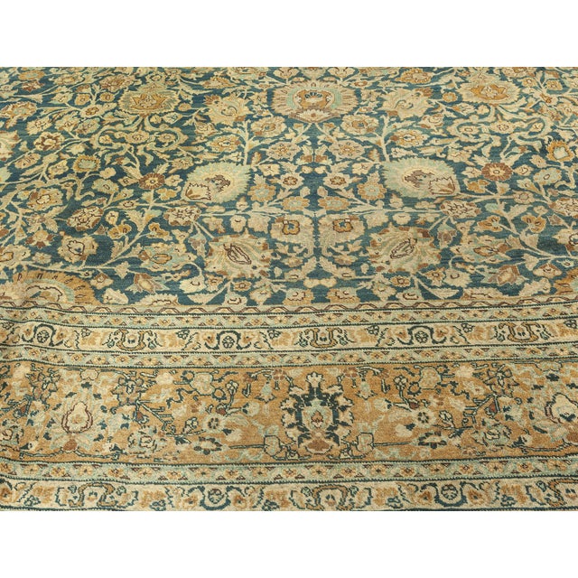 Antique Persian Tabriz Handwoven Wool Rug For Sale - Image 4 of 8