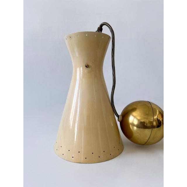 Mid-Century Pulley Diabolo Pendant Lamp attributed to Vereinigte Werkstätten, Munich, 1950s For Sale - Image 17 of 18