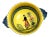 Vintage Henriot Quimper Soleil Yellow Handled Bowl/Cider Cup With Breton Woman & Floral Motif For Sale