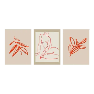Contemporary Drawing Giclee Prints - Set of 3