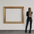 Large mid-20th-century Italian frame. Finely carved and gilded wooden frame of high quality. The frame can hold a painting...