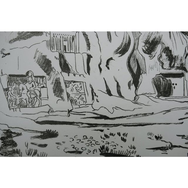 Modern Yves Brayer, Les tombeaux des rois Achemenides, Lithograph For Sale - Image 3 of 8
