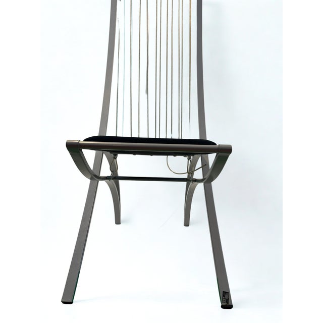 Postmodern Sculptural Harp Dining Chairs from Dietrich Design, 1980s For Sale - Image 4 of 6
