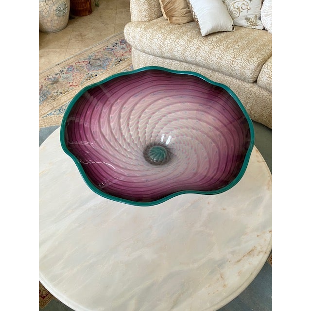 Elevate your interior space with this monumental 24-inch masterwork centerpiece bowl from the renowned Pacific Northwest...