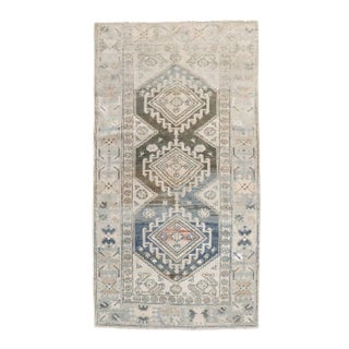 Antique Northwest Persian Geometric Throw Rug For Sale