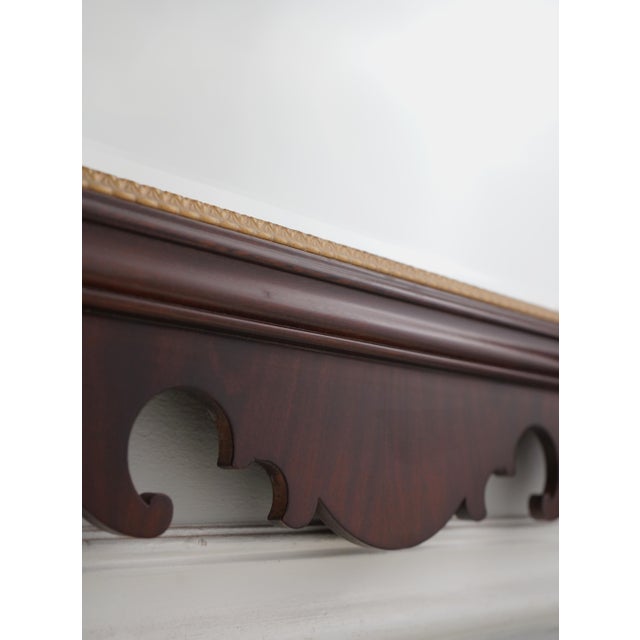 Brown Mahogany Chippendale Style Wall Mirror For Sale - Image 8 of 12