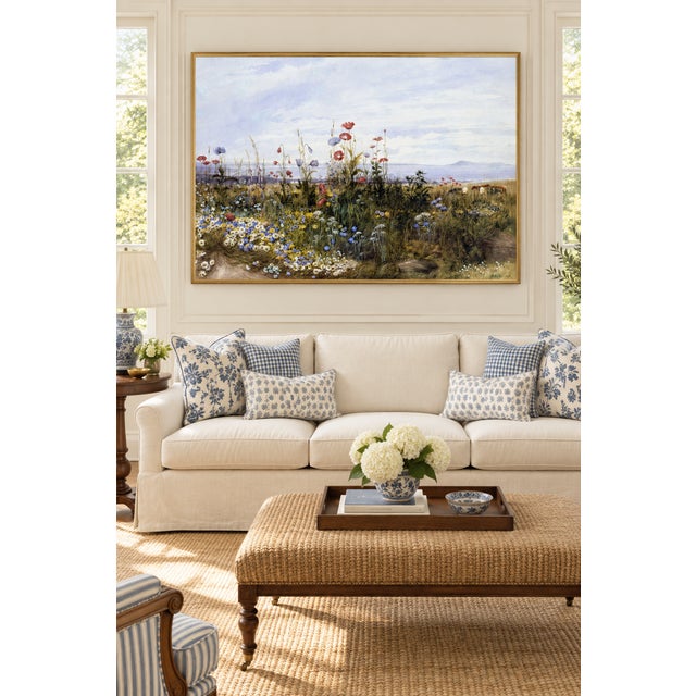 Bunny Williams Home 1830s Vintage Wildflower Coastal Landscape Art Print by Andrew Nicholl - 60" X 40" For Sale - Image 4 of 8