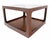 Mid Century Modern Square Cube Walnut Base Glass Top Coffee Side End Lamp Table For Sale - Image 6 of 7