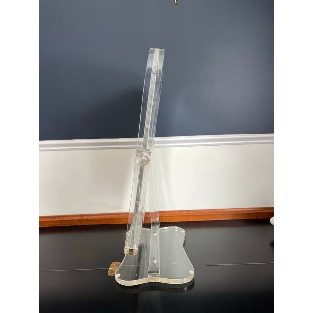 Mid Century Hollywood Regency Lucite Vanity Mirror For Sale - Image 4 of 10